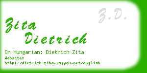 zita dietrich business card